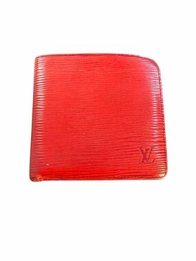 ❤️ Vintage Louis Vuitton Red Epi Leather Compact Bifold Wallet | Authentic ❤️